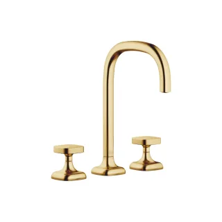 Dornbracht Waschtisch-Dreilochbatterie COYA 20713404 Messing gebürstet (23kt Gold),20713404-28 20713404-28