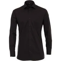 CASAMODA Langarmhemd Hemd unifarben 69er Arm modern FitKent