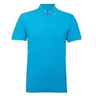 Asquith & Fox Herren Kurzarm Performance Blend Polo Shirt (Türkis)