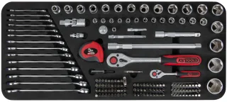 KS Tools TOOLBOX Steckschlüssel- und Ringmaulschlüssel-Satz, 154-tlg - 713.0155