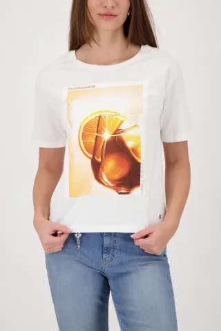 monari - T-Shirt mit Druck off-white - Gr. - 38