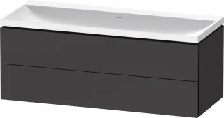 Duravit L-Cube c-shaped Set wandhängend Graphit Supermatt 1200x480x480 mm - LC6953N80800000 LC6953N80800000