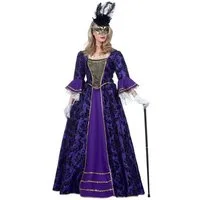 Wilbers Kostüm Barock Damen Kostüm 'Venedig', Kleid - Lila
