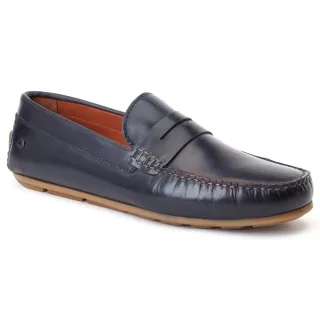 Base London Collins Leder Herren Navy Standard Slipper