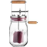 KILNER Einmachglas Butterfass, Glas, Buchenholz, Edelstahl, Silikon