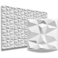IKHEMalarka 3D Wandpaneel 3D Paneele PVC Kunststoffpaneele, BxL: 50,00x50,00 cm, 0,25 qm, (1 Stück, 3D Wandpaneele Deckenpaneele) hochwertige & harte PVC 3D Platten Wand & Decke