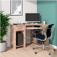 Vicco Eckschreibtisch Odin, Sonoma, 83 x 76 cm Set mit PC-Schrank (1-St)