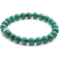 LAVISA Armband Armband Echte 8mm Edelstein Perlen, Kristalle, Onesize, Echte Edelsteine, Rostfreies Edelstahl, Wasserfest