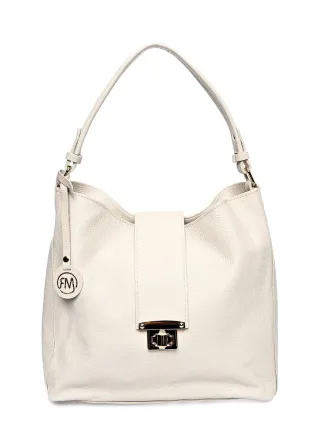 Roberta M Beige Rindsledertasche