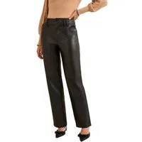 Love & Roses Lederhose Love & Roses gerade Hose aus Kunstleder, Regular (1-tlg)
