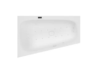 Hoesch Monolith Whirlwanne iSensi Trapez 1800x1400 Monolith links mit Überlaufbefüllung Weiss 3900i.010310002