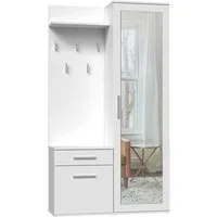 ibonto Garderobenschrank Multifunktionales Garderobenset: Schuhschrank mit Spiegel