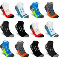 TEXEMP Sneakersocken 12 Paar Sneaker Socken Herren & Damen Baumwolle Freizeit Füßlinge (Packung, 12-Paar, 12 Paar) Atmungsaktiv