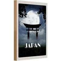 Roomando Holzbild Holzschild Reise 20x30cm Japan Shinto Miyajima Kuktur Religion