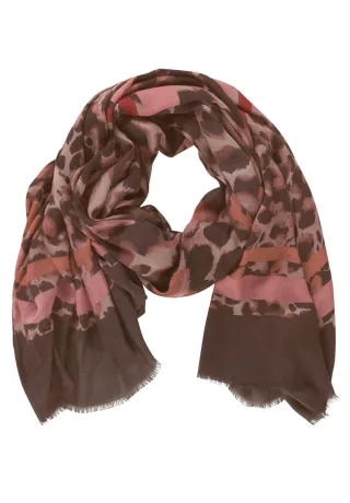Betty Barclay - Schal mit Animalprint braun/rot