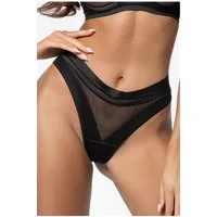 Axami String String in schwarz mit Tüll elastisch transparent (einzel, 1-St)