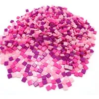 Armena Mosaikfliesen 5x5 mm Acrylmosaik gemischt 70 g / Packung (ca. 1150 Stück), rosa