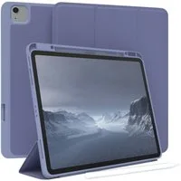 EAZY CASE Tablet-Hülle Penholder Smartcase für Apple iPad Air 13 (2024) 13 Zoll, Tablettasche klappbares Etui mit Penholder Stifthalterung Eis Blau
