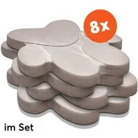 matches21 HOME & HOBBY Gartenfigur Tatzen 4 Paar Tritt-Steine 30x25 cm, (8 St), Widerstandsfähig