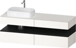 Duravit Qatego Konsolenwaschtischunterbau wandhängend Weiß Supermatt 1600x550x600 mm - QA47770168400 QA4777016840010