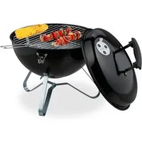 relaxdays Holzkohlegrill Tragbarer Kugelgrill Ø 37 cm