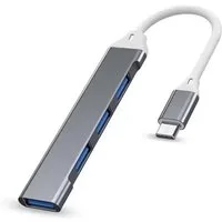 Montegoni 4-Port USB 3.0 Hub, Typ-C-Splitter, 5 Gbit/s für PC & Zubehör Computer-Kabel, Hochgeschwindigkeits-Datenübertragung, Kompatibilität