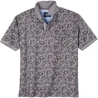 redfield Poloshirt Redfield Übergrößen Poloshirt grau floral Muster