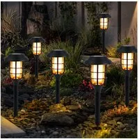 NOWA LED Solarleuchte, LED-Leuchtmittel fest verbaut, Warmweiß, Solarlampe Garten Deko für Außen Erdspiess Solarlampen