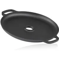 BBQ-Toro Grillplatte Gusseisen Plancha Ø 34,5cm, Grillplatte für Raketenofen, preseasoned, Thermoresistent