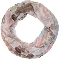 MIRROSI Loop Damen Schal mit Kreis-Muster Weich, Schlauchschal, (zweimal um den Hals wickelbar, ca.45x75cm), Damen Halstuch ideal für Frühling, Sommer oder Herbst