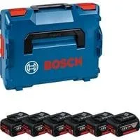 PRO Akku GBA 18V 4.0Ah Professional, 6 Stück blau/schwarz, L-BOXX, AMPShare Alliance