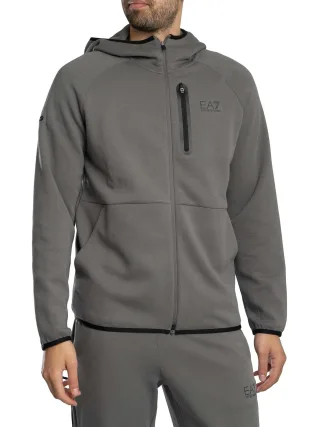 EA7 Dynamic Athlete Zip Hoodie, Grau