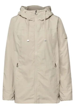 Street One - Jacke mit Kapuze und Zipper powder beige - Gr. - 46