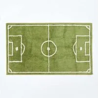 Homescapes Teppich Kinderteppich Fussballfeld 100% Baumwolle, Höhe: 20 mm
