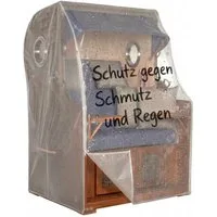 MR.DEKO Strandkorb-Schutzhülle PVC M – Transparent, UV-stabil & wetterfest, für 2-Sitzer (Passend für alle 2-Sitzer Strandkörbe bis 120 cm Breite, 1-St), Abdeckplane PE-Gewebe mit Reißverschlüssen & Zugband