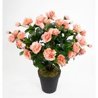 Kunstblume Azalee 40cm im Topf ZF Kunstpflanzen Kunstblumen künstliche Pflanzen Blumen, Seidenblumen Roß, Höhe 40 cm, Salmon-Lachs