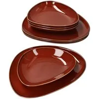MamboCat Tafelservice 8tlg. Tafel Service Marron Taste - 211528 + 211511, Porzellan