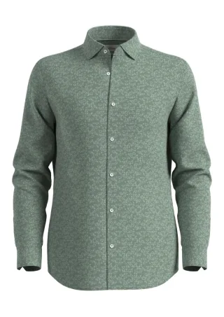s.Oliver Red Label - Slim: Hemd aus Baumwollstretch grün - Gr. - S