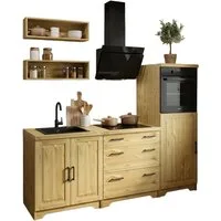 Home affaire Küchenzeile Meliss, aus massiver Kiefer, mit Soft-Close-Funktion, 5-teiliges Set