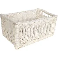 Creative Home Holzkiste Weidenkorb Aufbewahrungskorb, Handgeflochten, Haltbar (1 St), Korb Geflochten Naturkorb mit Griffen Aufbewahrung