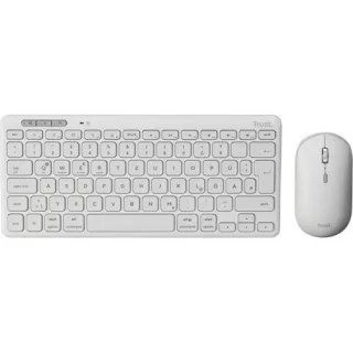 Trust Lyra Tastatur und Maus Set RF Wireless + Bluetooth Weiß