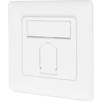 CAT.6A Datenanschlussdose, Unterputz, geschirmt, 1x RJ-45 LSA weiß, Klasse EA, 8 Richtungen