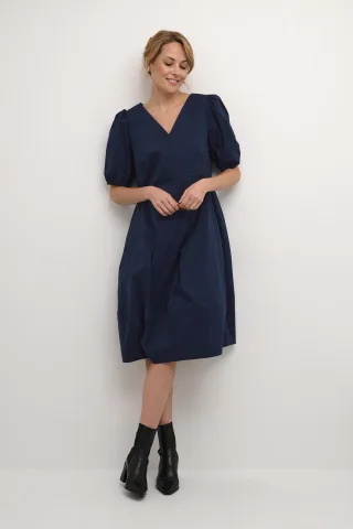 Kleid im lässigen Schnitt Blaues Iris blue