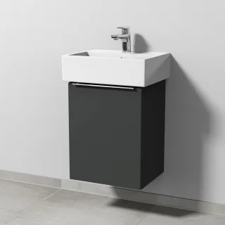 Sanipa 3way Waschtischunterbau zu Duravit Vero Air Waschtisch mit 1 Tür, Graphit-Matt UP4291B