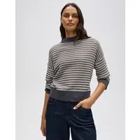 OPUS Strickpullover Peipina aus weicher Baumwolle Boxy-Silhouette mit geradem Schnitt für lässige Layerings