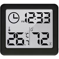 GreenBlue Raumthermometer GB384, 1-tlg., Digitales Thermometer/Hygrometer mit Uhrfunktion