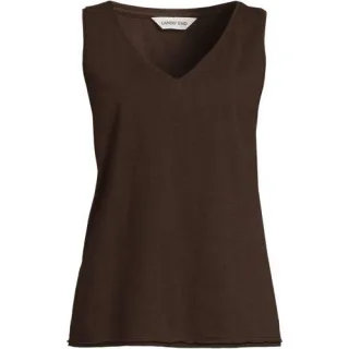 Baumwolltop aus Flammgarn für Damen, Damen, size: regular, Braun, Baumwolle, by Lands' End