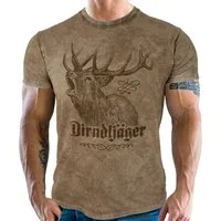 LOBO NEGRO® Trachtenshirt für Trachten und Bayern Fans im Used Vintage Retro Look - Dirndljäger