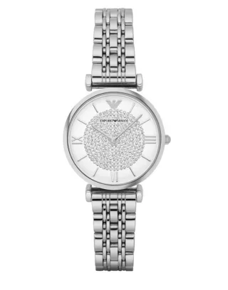 Emporio Armani Gianni T-bar Silber Damen Armbanduhr AR1925