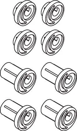 Hansgrohe Exzenterbuchse Set für Brausenstange Raindance Unica, 97604000 97604000